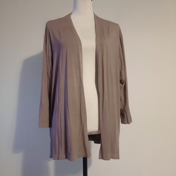 Bryn Walker Tan Open-Front Sweater M - Picture 9 of 10